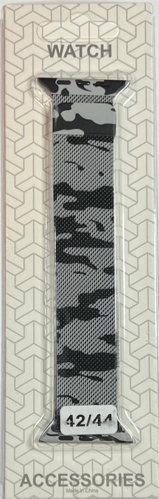 Curea metalica ceas Camouflage Black 42-44 mm